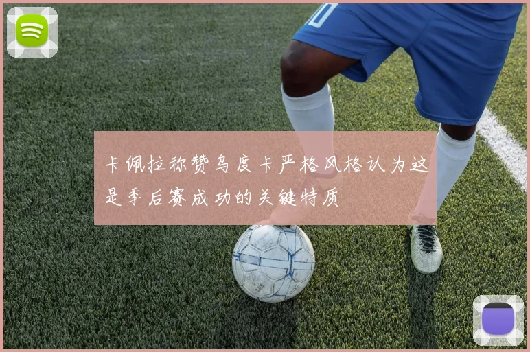 卡佩拉称赞乌度卡严格风格认为这是季后赛成功的关键特质